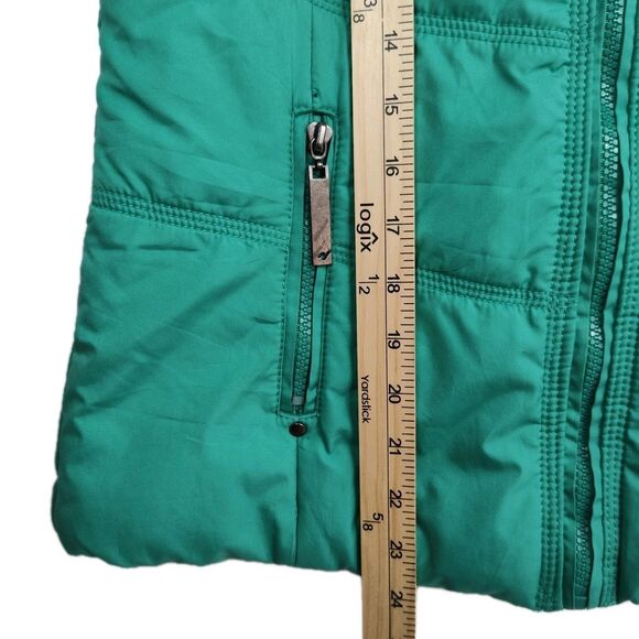 Vanity full-zip puffer vest, women's size M, green, sleeveless - Picture 3 of 8